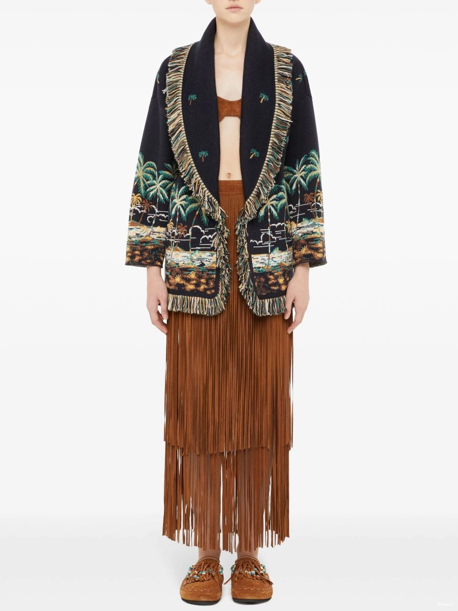 Affordable Alanui Tale The Women Of cardigan virgin-wool Hawaiian A 0629